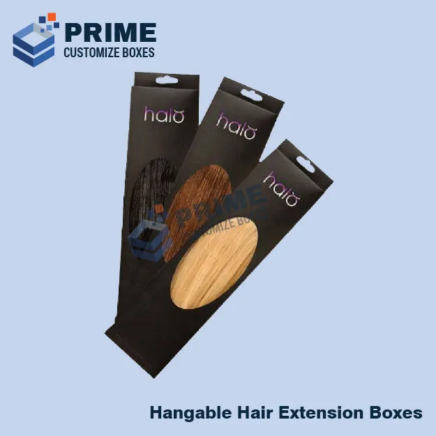 Custom Hangable Hair Extension Boxes