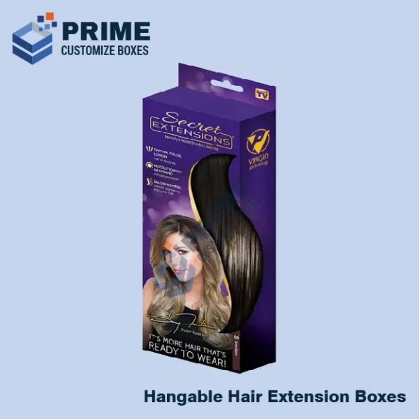 Custom Hangable Hair Extension Boxes