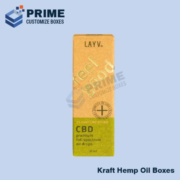 Custom Kraft Hemp Oil Boxes 2